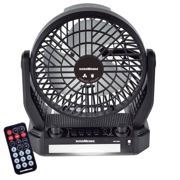 RADIO CON LÁMPARA Y VENTILADOR SOLAR NORDMENDE MODELO NRD-RS90V