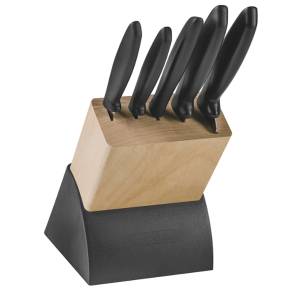 JUEGO DE CUCHILLOS CON TACO TRAMONTINA LÍNEA PLENUS 6 PZS
