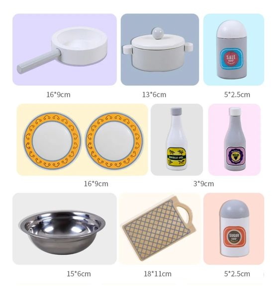 Juego Didactico Cocina Cocinita De Madera Niños Infantil - Imagen 8