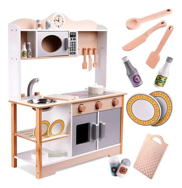 Juego Didactico Cocina Cocinita De Madera Niños Infantil - Imagen 4