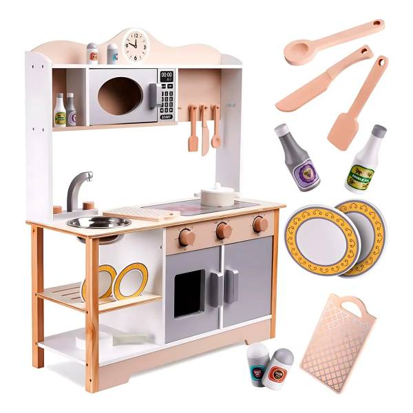 Juego Didactico Cocina Cocinita De Madera Niños Infantil - Imagen 4