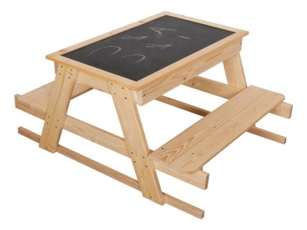 Mesita Y Banco De Madera Infantil Para Niños Jardin - Imagen 3