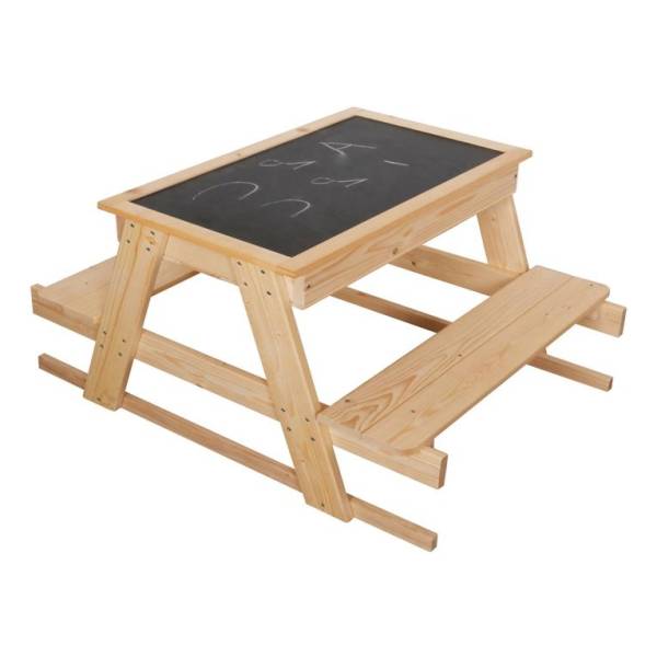 Mesita Y Banco De Madera Infantil Para Niños Jardin - Imagen 3