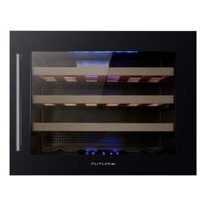 Enfriadora De Vino Futura 22 Bot. Fut-eve22n Vidrio Negro