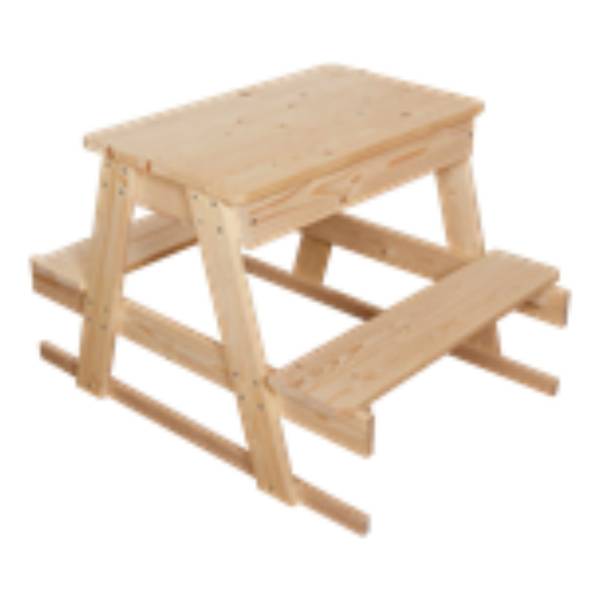 Mesita Y Banco De Madera Infantil Para Niños Jardin - Imagen 4