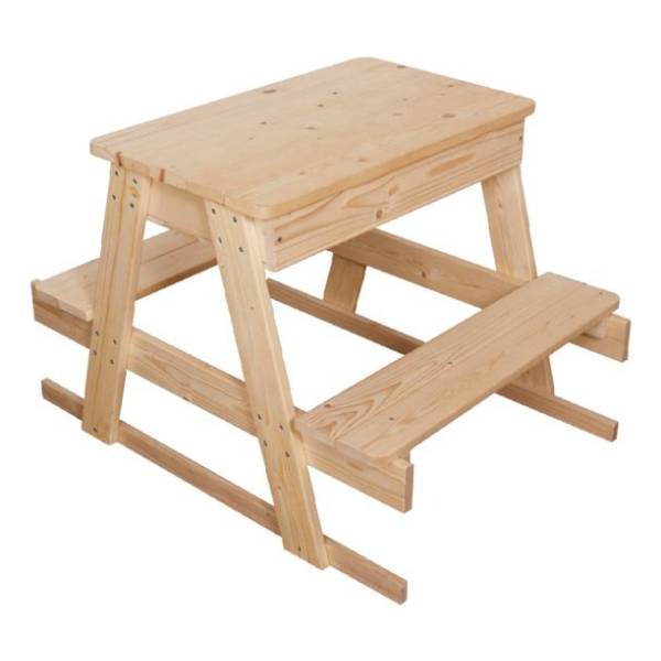 Mesita Y Banco De Madera Infantil Para Niños Jardin - Imagen 2