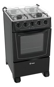Cocina Thompson Combinada Negra A Gas 4 H Cth 1500