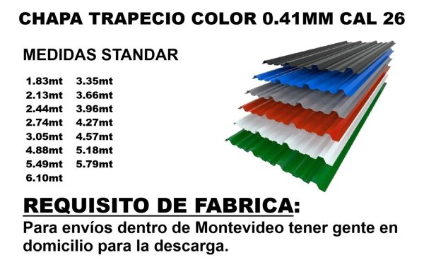Chapa Trapecio Color Ecopanel X Metro Linea 0.41mm Armco - Imagen 2