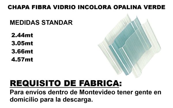 Chapa Trapecio Econopanel Fibra De Vidrio Chapanel 3.05 Mts - Imagen 3