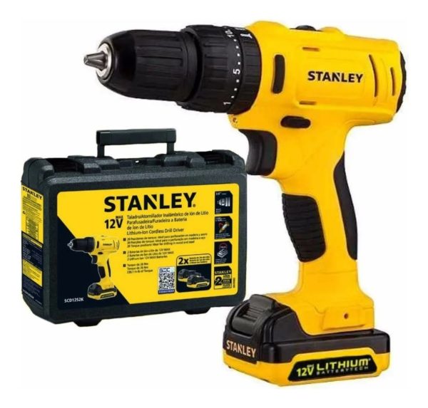 Taladro Atornillador Stanley Inalámbrico Percutor Sch121s2k - Imagen 2