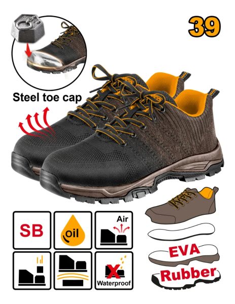 Zapatos De Seguridad Sb Puntera Acero Ingco Todos Los Talles - Imagen 2