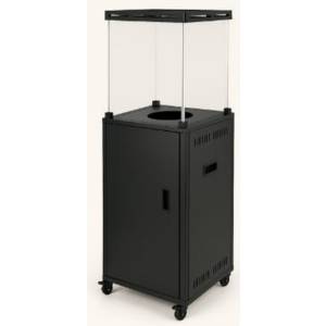 Estufa A Gas Exterior Interior Negra Vidrio Cuadrada 13kg