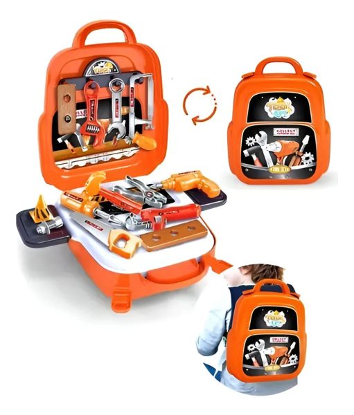 Juguete Mochila Caja De Herramientas Construccion - Imagen 2
