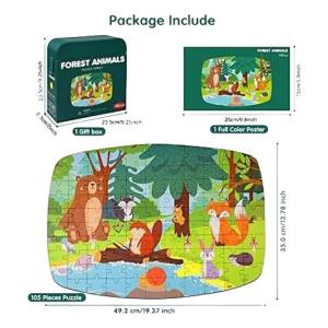 Puzzle De Animales Del Bosque 105 Pcs