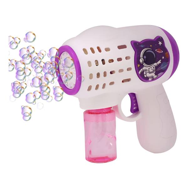 Pistola De Burbujas Astronauta Con Luz Blanco