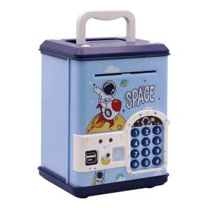 Alcancia Infantil Con Numeros Luz Y Sonido Azul