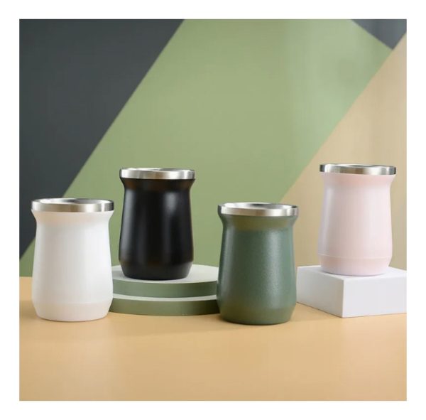 Mate De Acero Inoxidable Termico Doble Capa 240 Ml +bombilla - Imagen 23