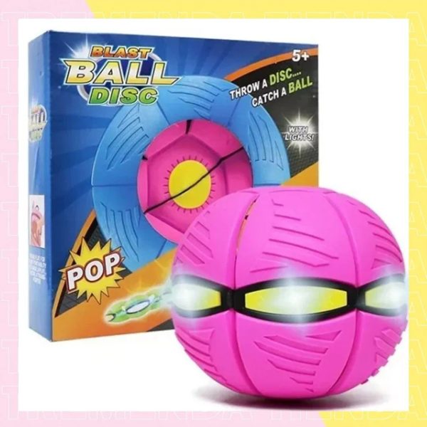 Pelota Magica Disco Volador Luz Rosa - Imagen 3