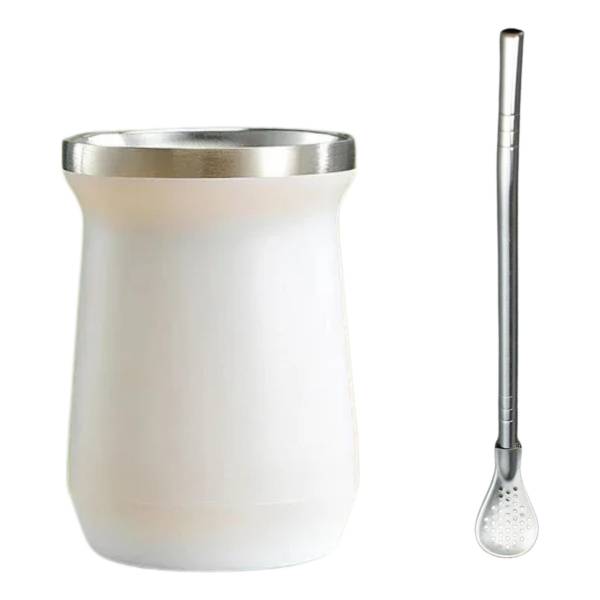 Mate De Acero Inoxidable Termico Doble Capa 240 Ml +bombilla - Imagen 7