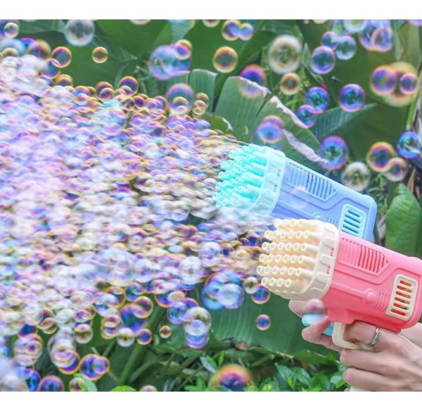 Pistola Tipo Bazooka Ametralladora De Burbujas Cel - Imagen 2