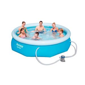 Ff Piscina Inflable Redonda Bestway 3638 Lts Bomba Y Filtro