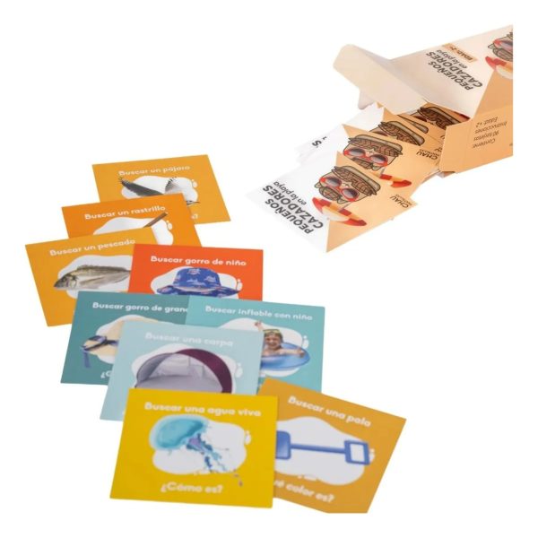 Juego De Cartas Pequeños Cazadores En Playa Chau Pantallas - Imagen 2
