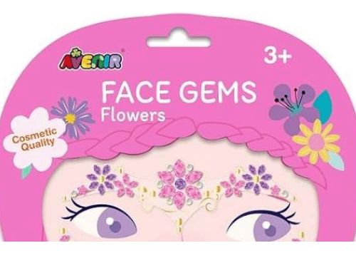 Sticker Face Gems Flowers - Imagen 2