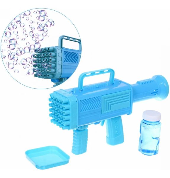Pistola Tipo Bazooka Ametralladora De Burbujas Cel - Imagen 3