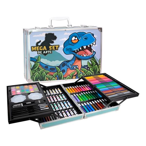 Set Valija Metalica Arte 145 Piezas Colores