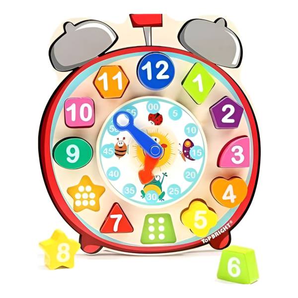 Reloj De Madera Didactico