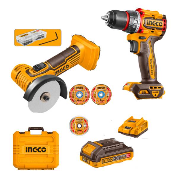 Mini Amoladora 3 + Taladro Atornillador Ingco Ckli20766
