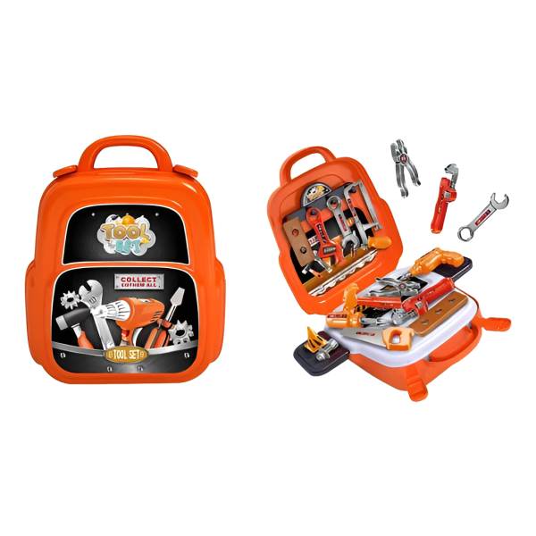 Juguete Mochila Caja De Herramientas Construccion