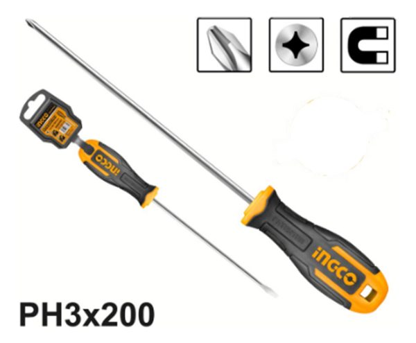 Destornillador Phillips S2 Ph3 8x200mm Ingco Hs68ph3200 - Imagen 2