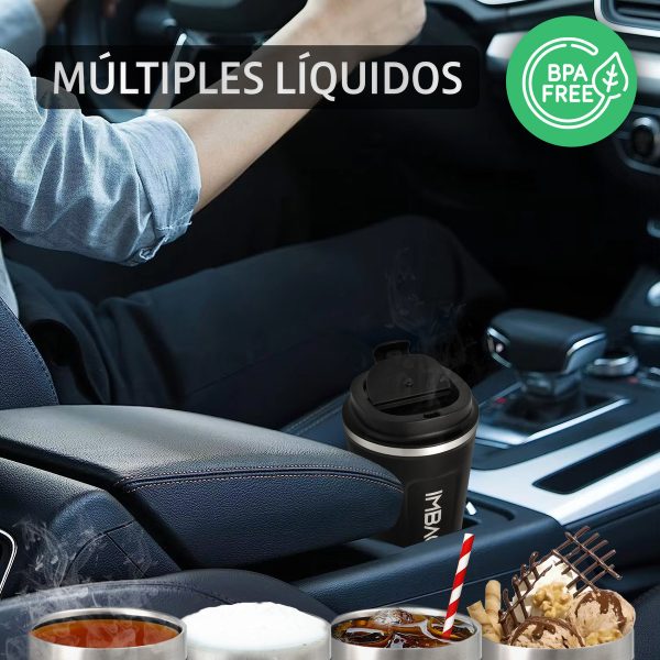 Vaso Termico Para Cafe 380 Ml Acero Inoxidable Imback - Imagen 5