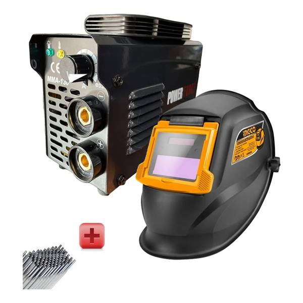 Soldadora Inverter 130amp + Careta Ahm009 Ingco+ Elect