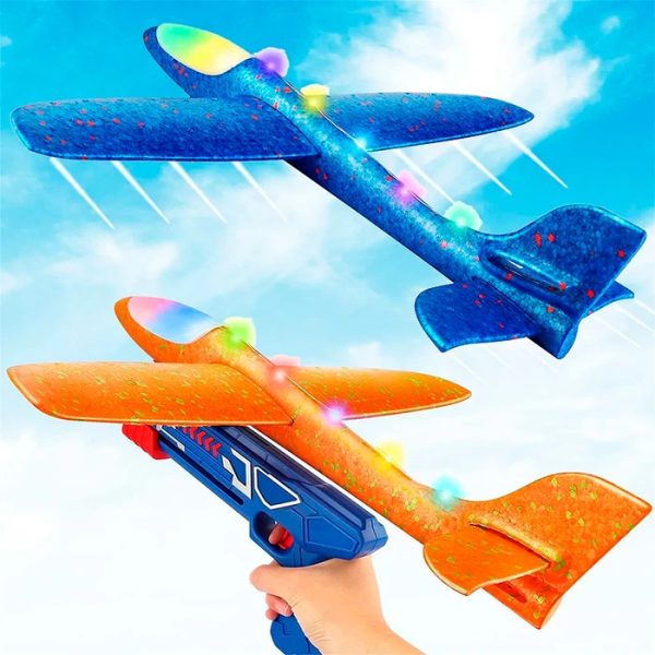 Pistola Lanza Aviones De Espuma Luces Led - Imagen 3