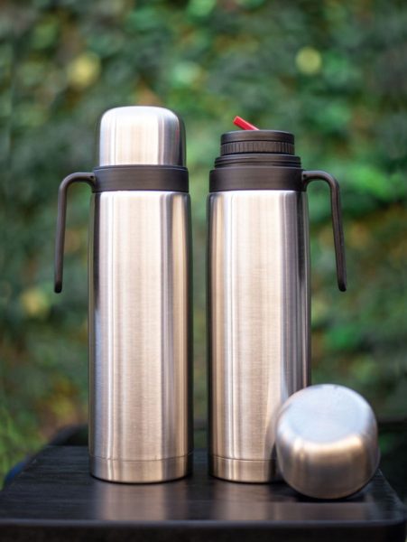 Termo 1 Lt Acero Inoxidable Doble Capa Manija Pico Cebador - Imagen 2