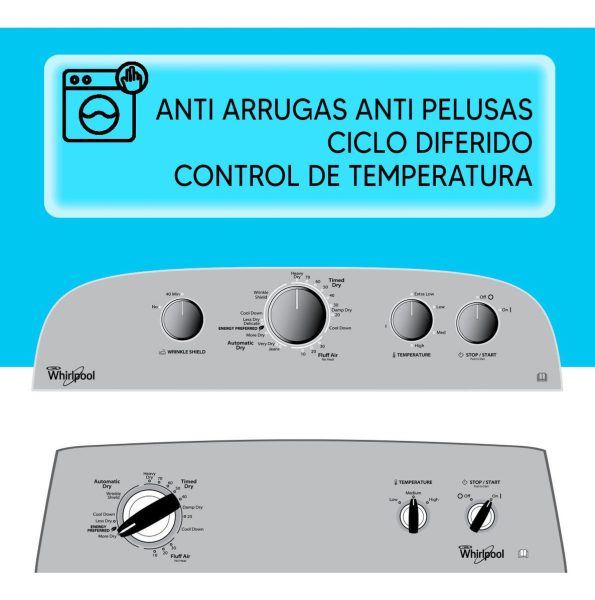 Secarropas Whirlpool 15kg Origen Usa A Gas Blanco - Imagen 5