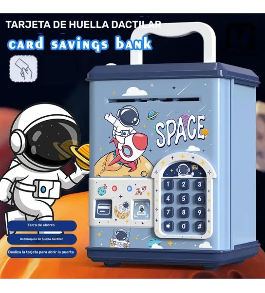 Alcancia Infantil Con Numeros Luz Y Sonido Azul - Imagen 3