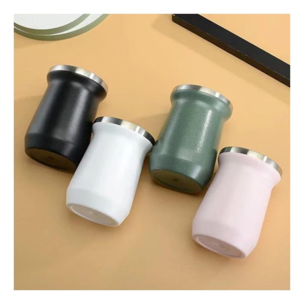 Mate De Acero Inoxidable Termico Doble Capa 240 Ml +bombilla - Imagen 2