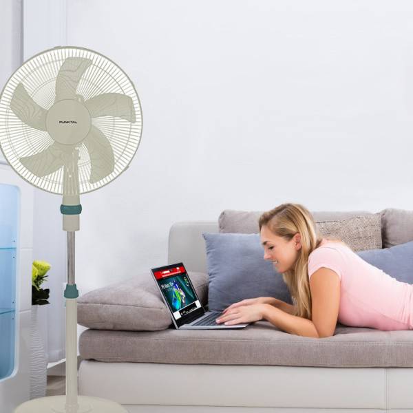 Ventilador De Pie Punktal Blanco 40 Cm Pk-v11 Cantidad De Aspas 5 Color De Las Aspas Beige Frecuencia 50 Material De Las Aspas Plástico - Imagen 2