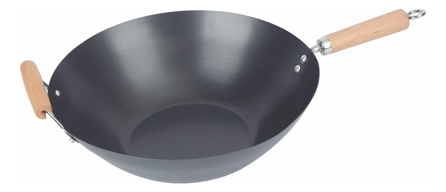 Wok De 35 Cm Con Antiadherente Cuori Carbone