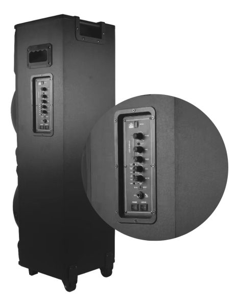 Parlante Doble De 12 PuLG. Nordmende Fm Led Aux Bt Usb - Imagen 3