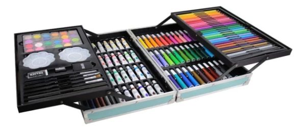 Set Valija Metalica Arte 145 Piezas Colores - Imagen 5