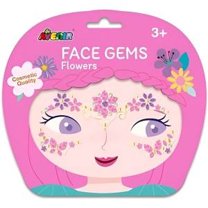 Sticker Face Gems Flowers