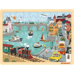 Puzzle De Madera De Ciudades 100 Piezas