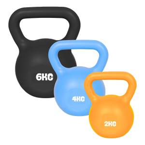 Set Pesas Rusas Pvc X3 2kg 4kg 6kg Fitness