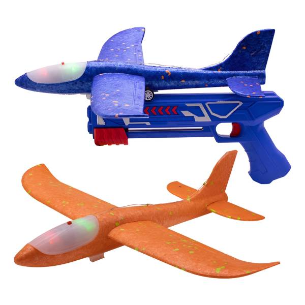 Pistola Lanza Aviones De Espuma Luces Led