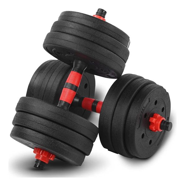 Set 2 Mancuernas + Barra 3en1 + 20kg Disco Pesa Pvc - Imagen 3