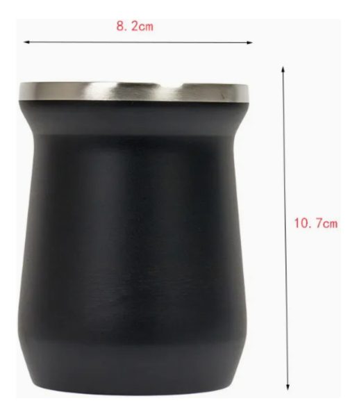 Mate De Acero Inoxidable Termico Doble Capa 240 Ml +bombilla - Imagen 11